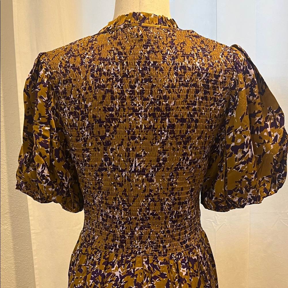 La Joie Floral Puff Sleeve Midi Dress - Picture 7 of 14